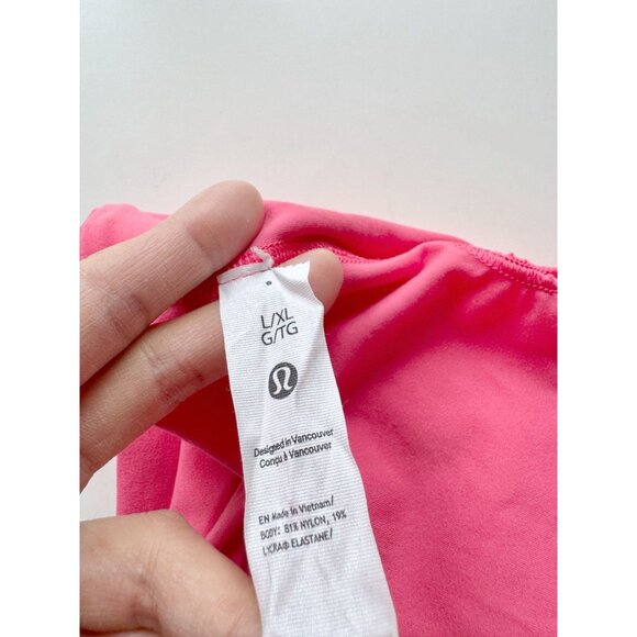LULULEMON Bend This Scoop And Cross Glaze Pink Sports Bra Tank, Size L/XL - Picture 13 of 15